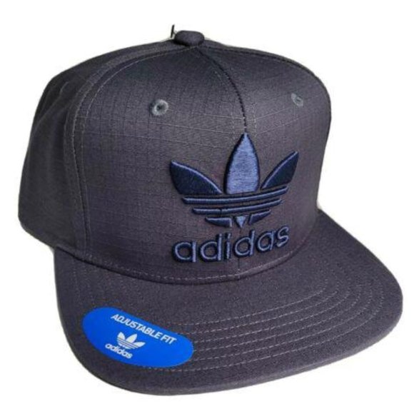 adidas Originals Other - Adidas Originals Trefoil Plus Snapback Hat Cap Chain Grey Navy Ripstop Thrasher